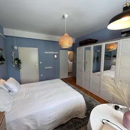 Blue And Private Bathroom