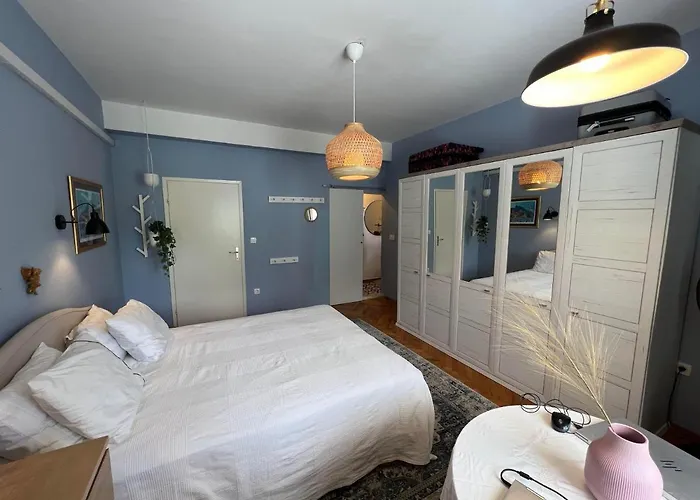 Blue And Private Bathroom